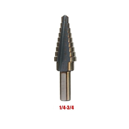 Hhip 1/4-3/4" High Speed Steel Step Drill With 9 Steps 5000-0015
